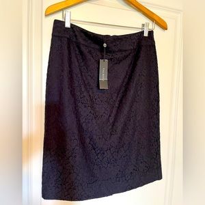 Talbots Navy Eyelet Skirt. Size 6. NWT.